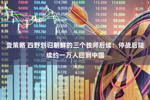 壹策略 四野划归朝鲜的三个独师后续：停战后陆续约一万人回到中国